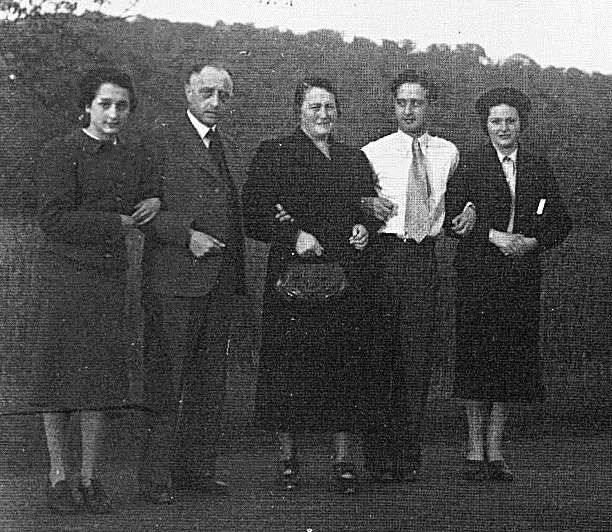 Inge, Samuel, Paula, Manfred und Ruth Frank am 26.05.1938